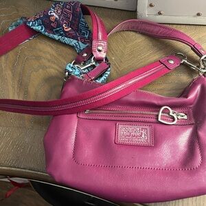 Vintage! Coach Berry Shoulder Bag with Patterned Scarf